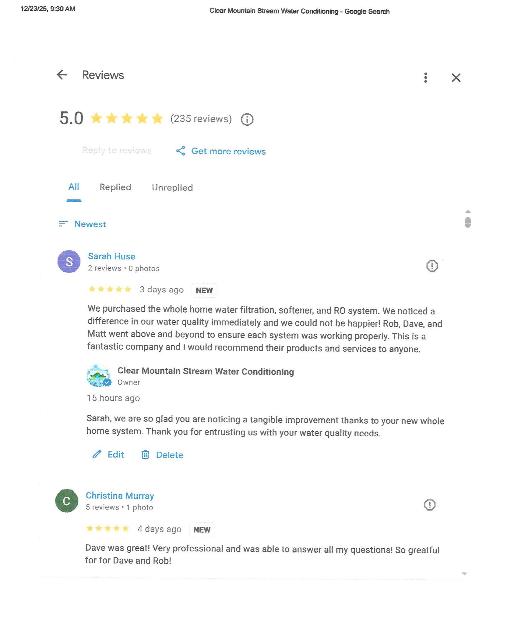 Reviews 122325